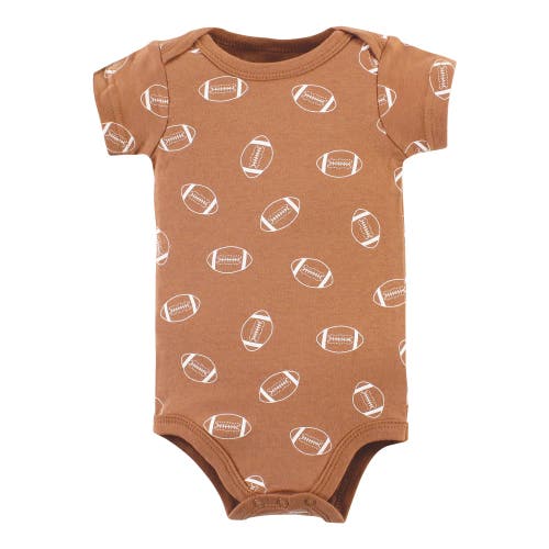 Hudson Baby Multipack Of 5 Comfortable Cotton Bodysuits In Brown
