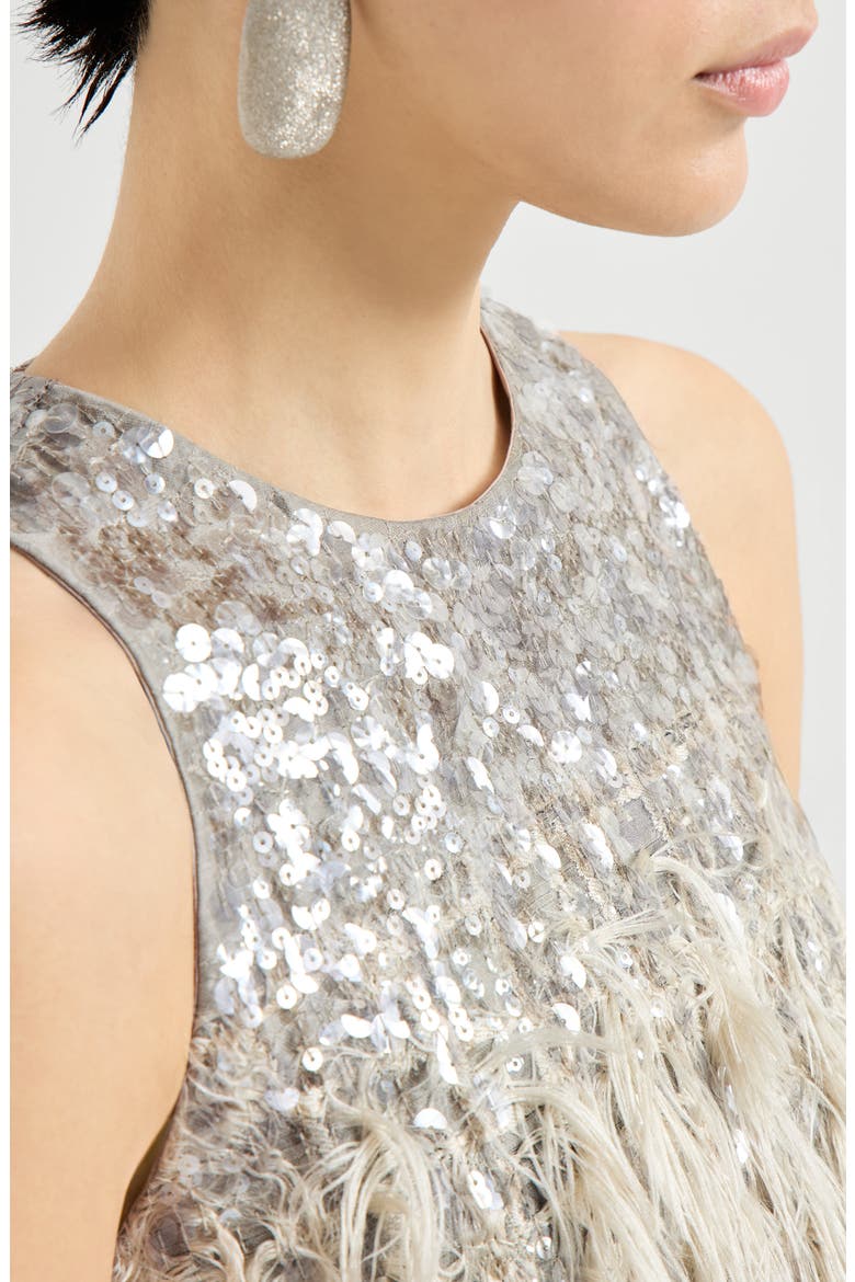 Dazzling dégradé top, Alternate, color, Grey