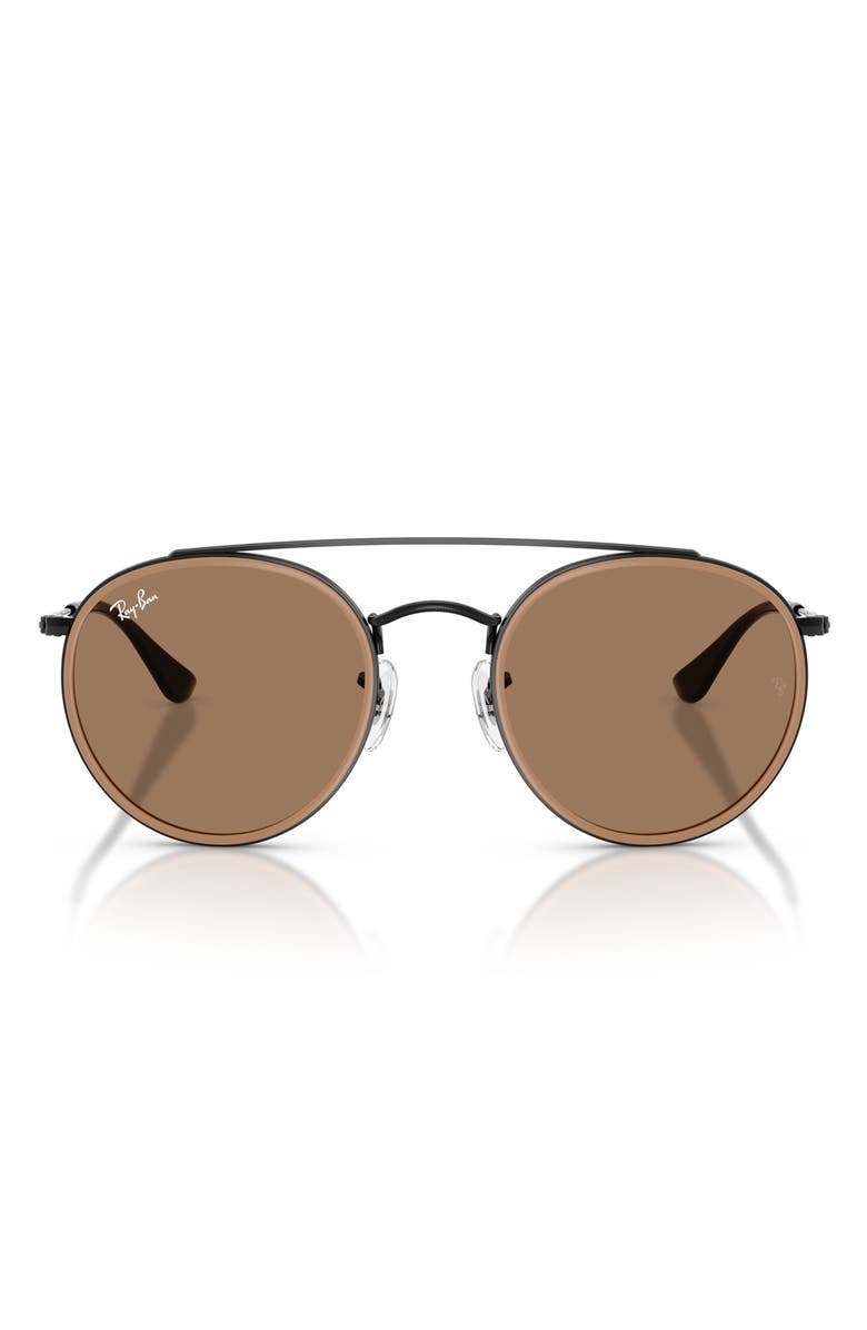 Ray-Ban 51mm Aviator Sunglasses, Main, color, Black / Brown