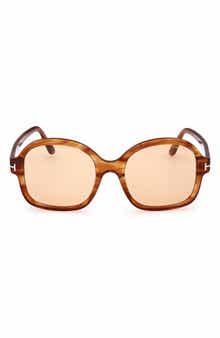 TOM FORD Hanley 57mm Photochromic Butterfly Sunglasses