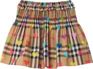 Burberry Heart Check Cotton Skirt