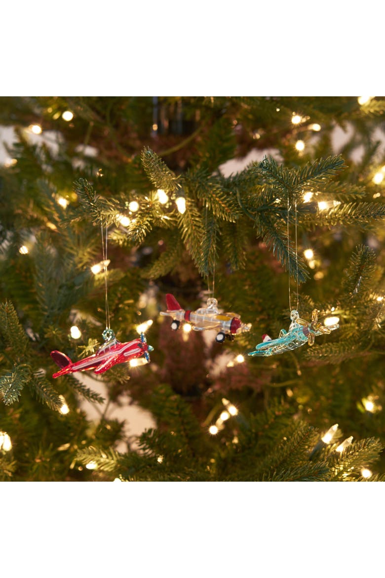 Vintage Plane Ornaments A/3, Alternate, color, White