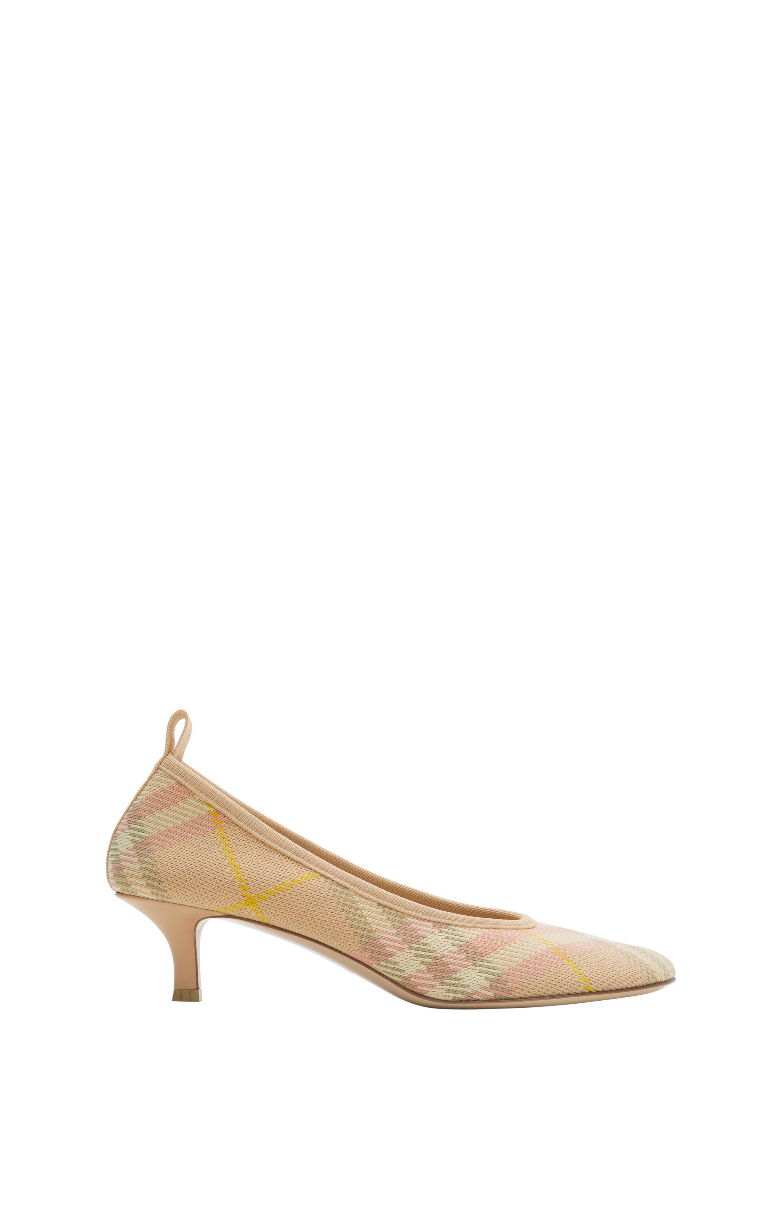 Burberry Check Knit Baby Low Pumps, Main, color, 