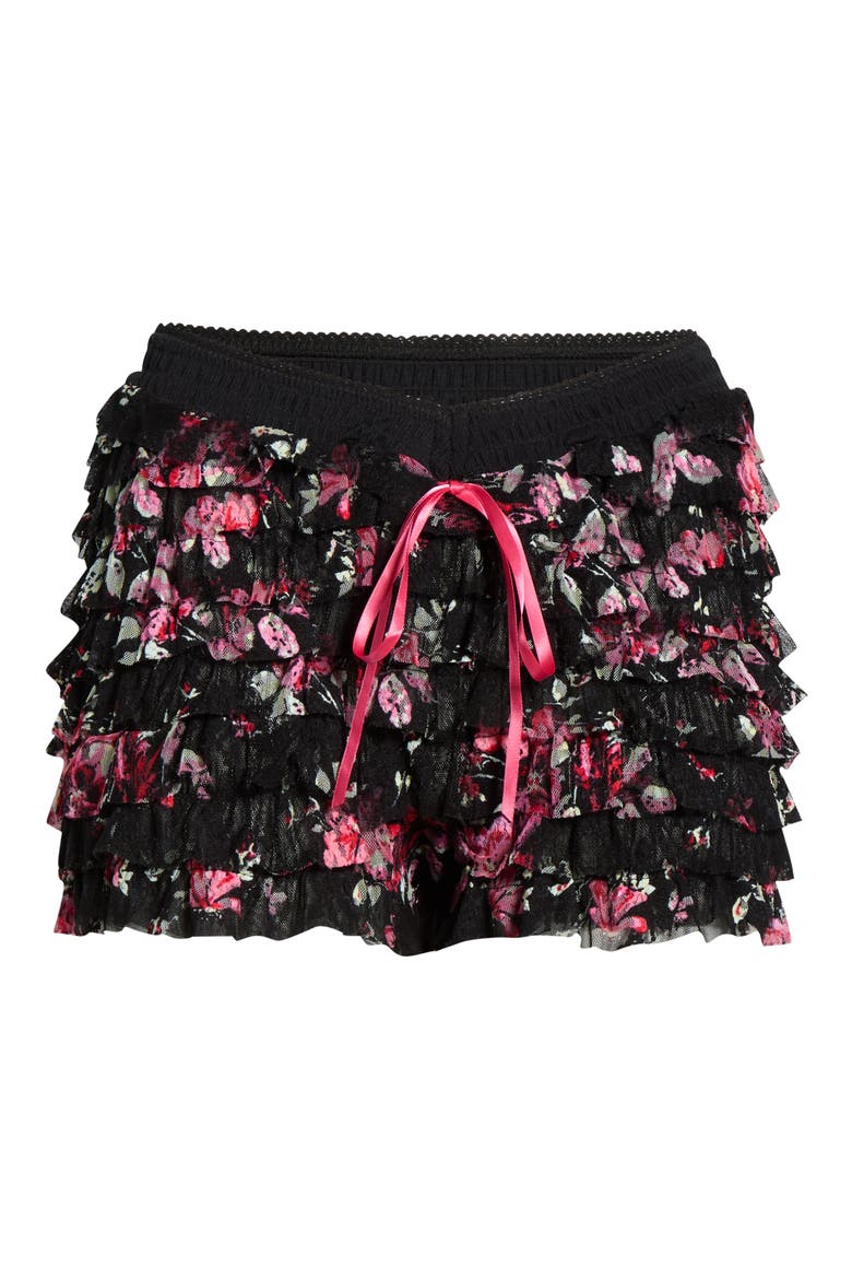 Feeling For Lace Boxer Shorts, Alternate, color, BLACK COMBO