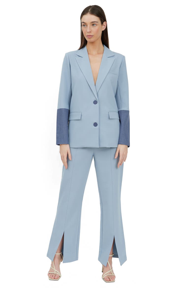 Violet Oversize Blazer, Alternate, color, BLUE