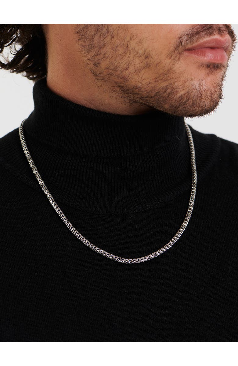 DEVATA Sterling Silver 16" Dragon Bone Chain Necklace, Alternate, color,