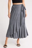 GO COUTURE Wrap Midi Skirt