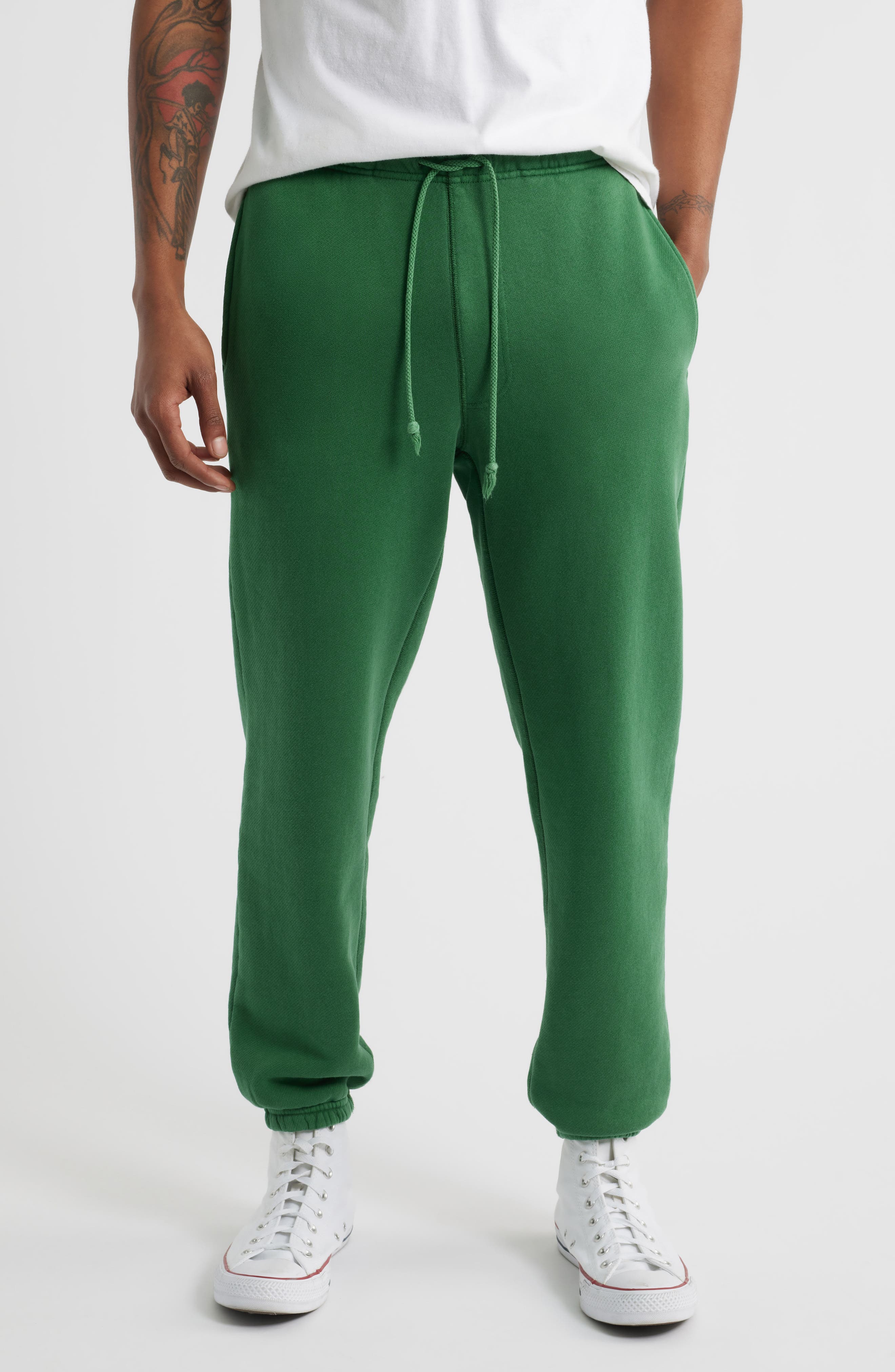 mens green jogger pants