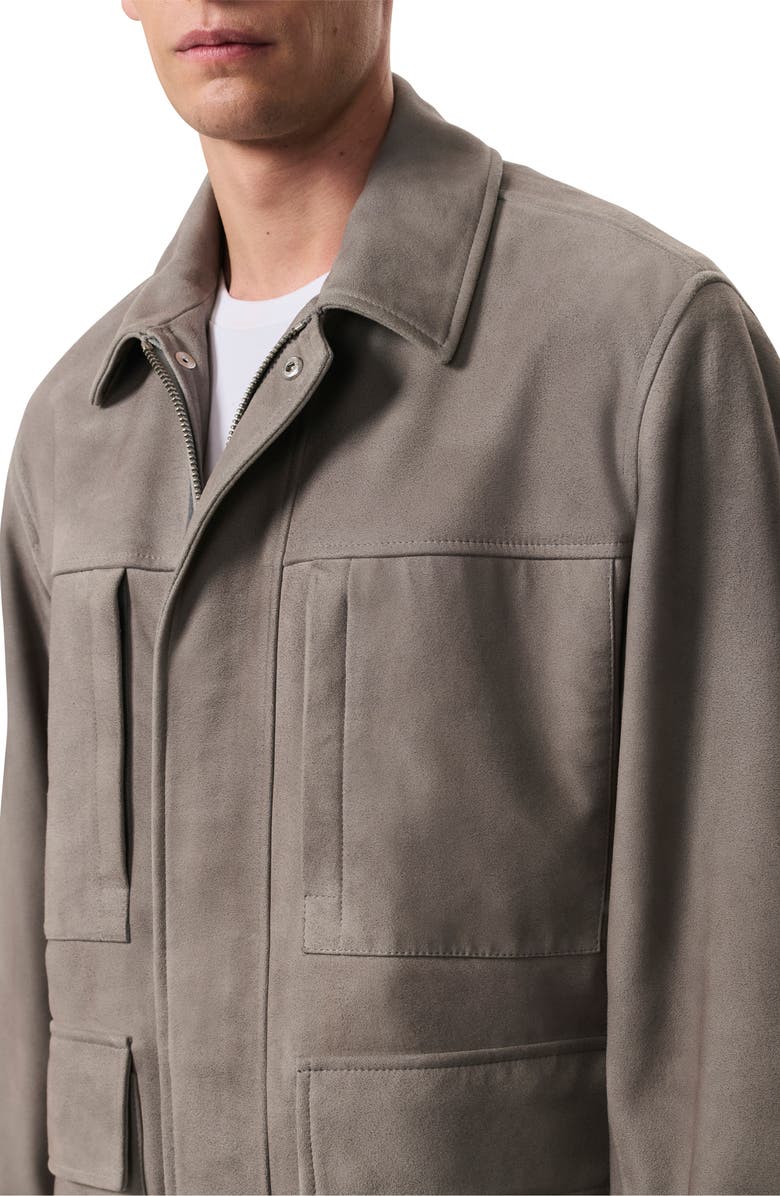 rag & bone Pace Suede Chore Jacket, Alternate, color, Desert