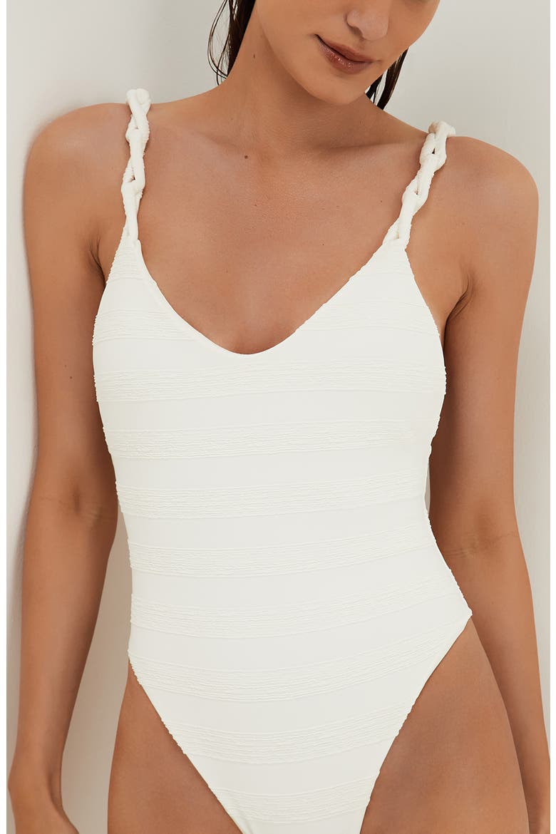 Leanne One-Piece Swimsuit, Alternate, color, WHITE