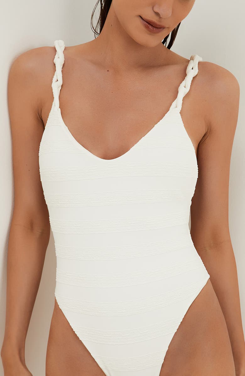 ViX Paula Hermanny Leanne One-Piece Swimsuit, Alternate, color, White