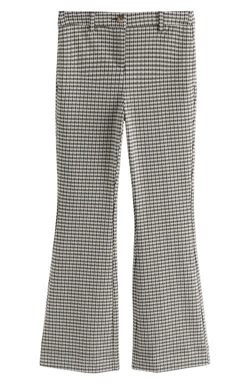 Next Houndstooth Check Bootcut Pants In Brown
