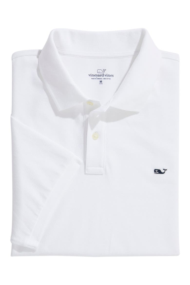 Heritage Piqué Polo, Alternate, color, WHITE CAP
