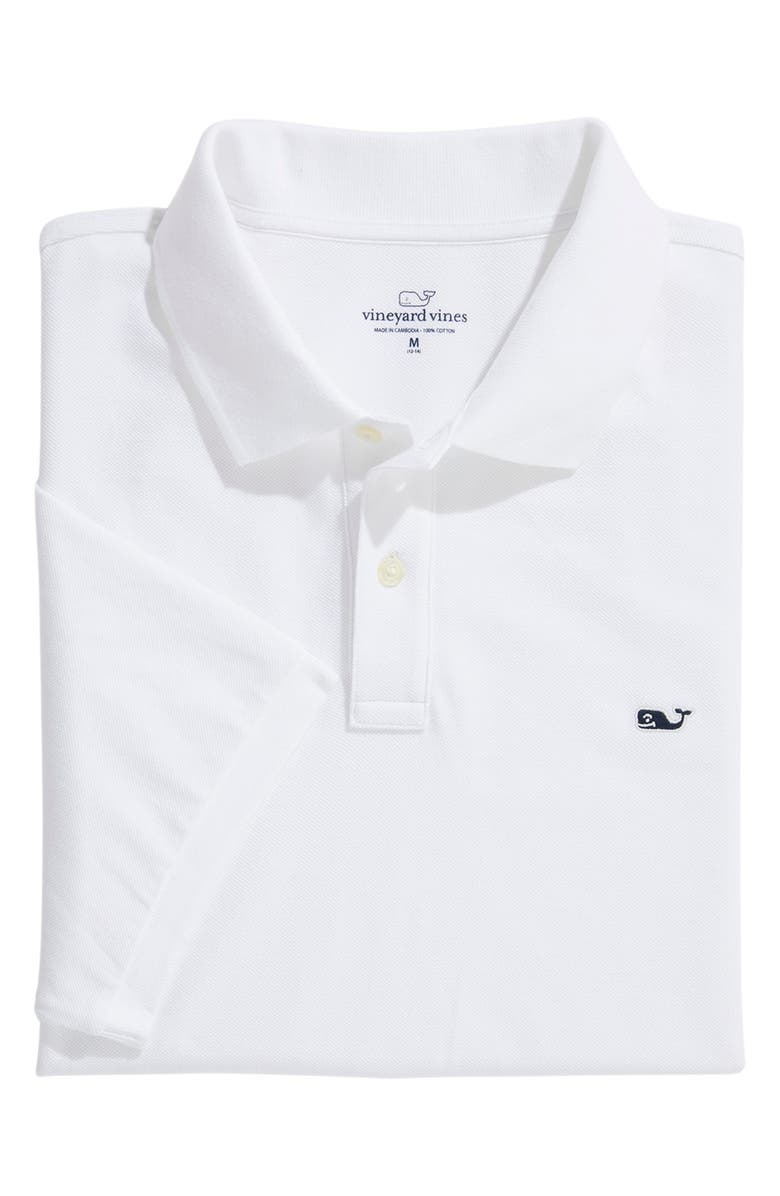 vineyard vines Heritage Piqué Polo, Alternate, color, White Cap