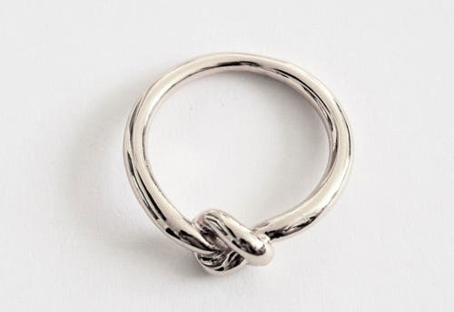 Hollywood Sensation Love Knot Ring Commitment Ring In Silver