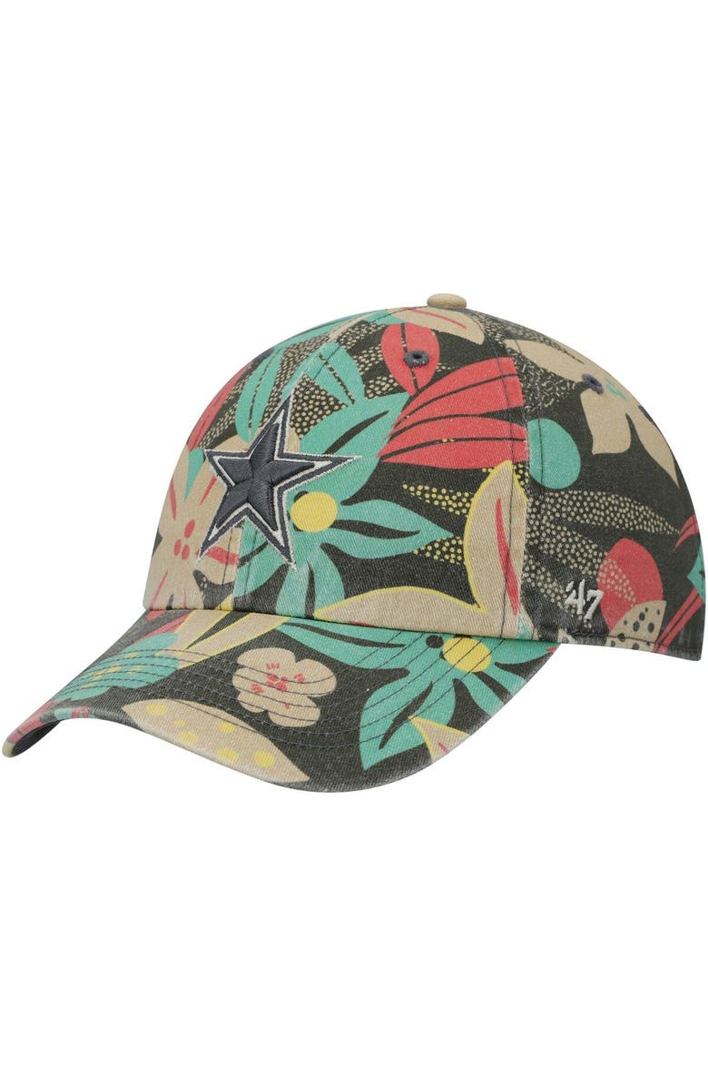 '47 Women's '47 Charcoal Dallas Cowboys Plumeria Clean Up Adjustable Hat, Main, color, 