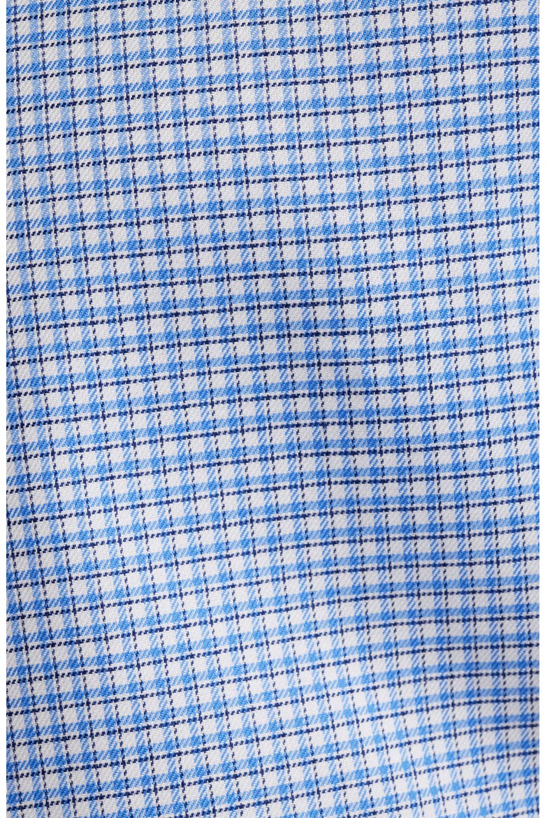 Trim Fit Check Cotton Dress Shirt, Alternate, color, BLUE