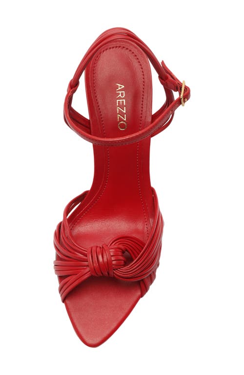 Arezzo Rosalie Slingback Pointed Toe Sandal In Red
