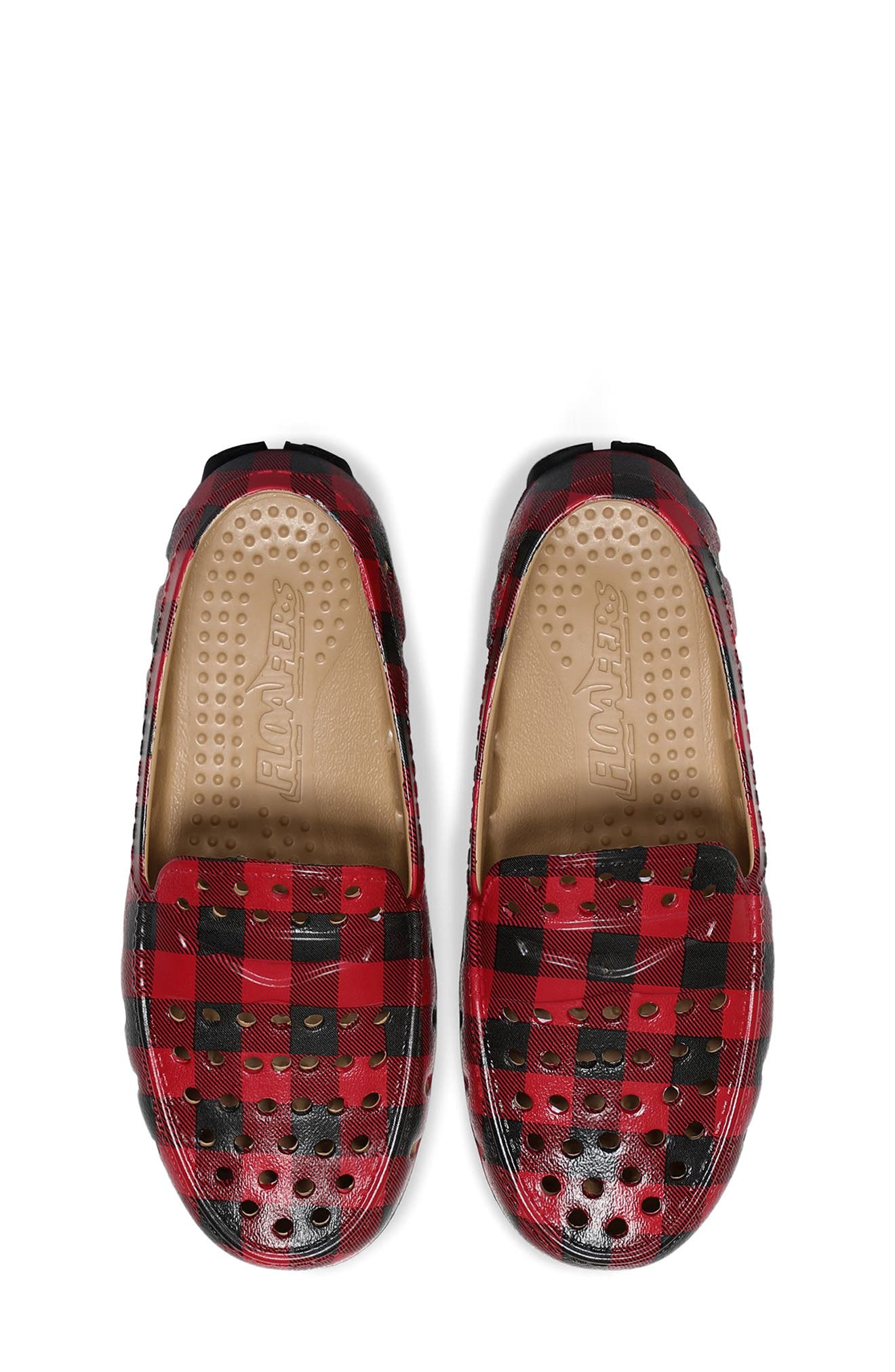 Kids' Prodigy Driver Slip-On, Alternate, color, RED TARTAN PLAID