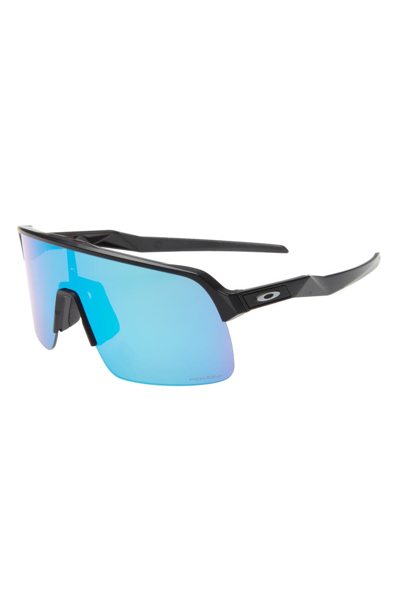 Oakley Sutro Lite 139mm Prizm<sup>™</sup> Wrap Shield Sunglasses, Alternate, color, Matte Black/ Prizm Sapphire