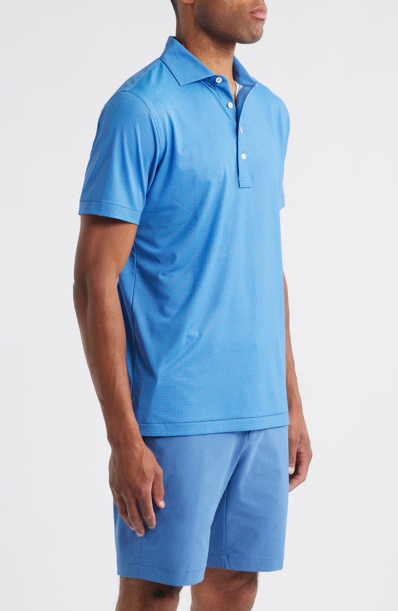 Peter Millar Crown Crafted Due North Performance Jersey Polo, Alternate, color, Lunar Blue