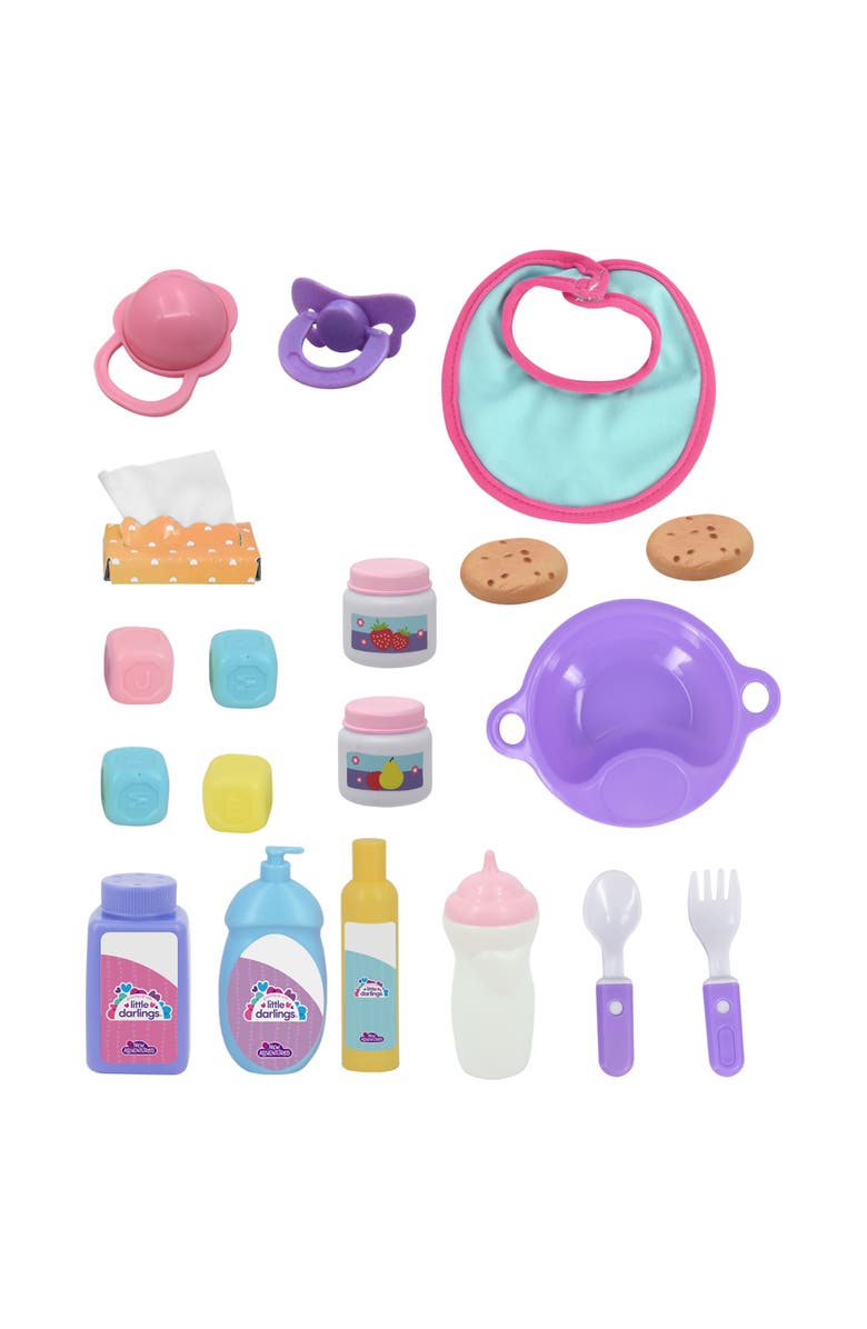 Little Darlings Bouncing Baby Playset 12" Doll, 10 Pc, 2+, Alternate, color, Multicolored