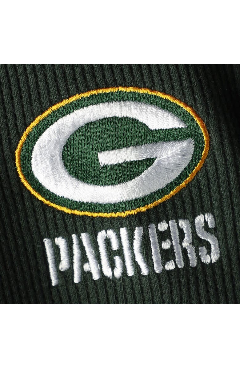 DUNBROOKE Men's Dunbrooke Green Green Bay Packers Logo Maverick Thermal Henley Long Sleeve T-Shirt, Alternate, color, 