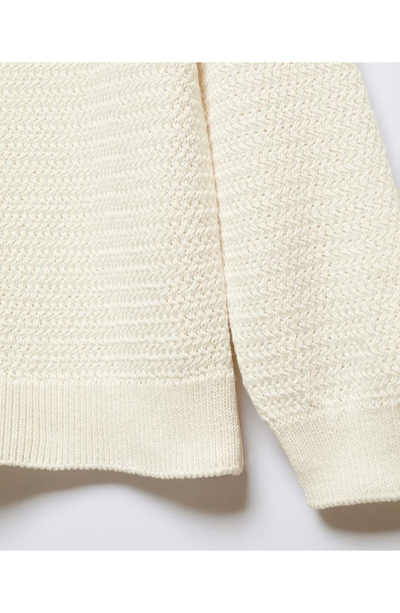 MANGO V-Neck Cotton Blend Sweater, Alternate, color, 