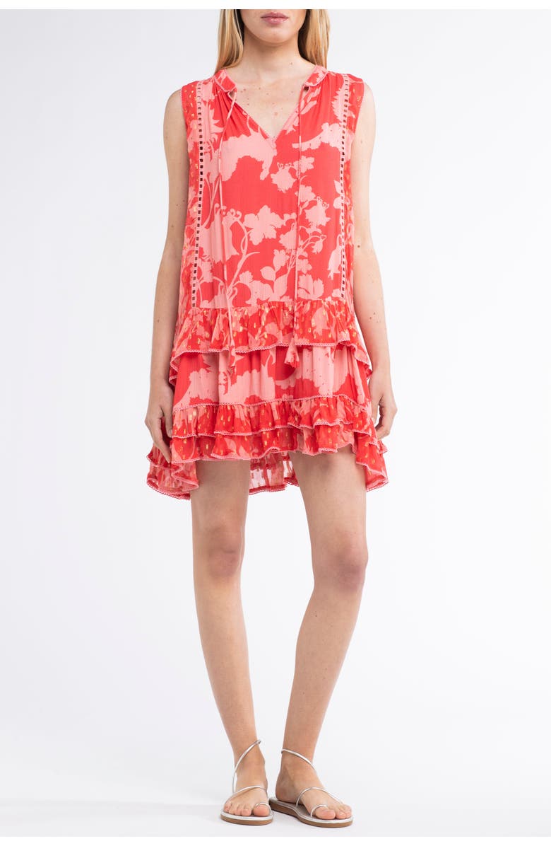 Sunday St. Tropez Maeva Cover-Up Flower Mini Dress, Main, color, 