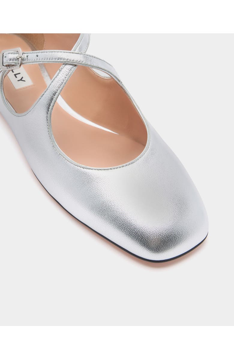 Bally rina Flat in Sheep Leather, Alternate, color, Silver