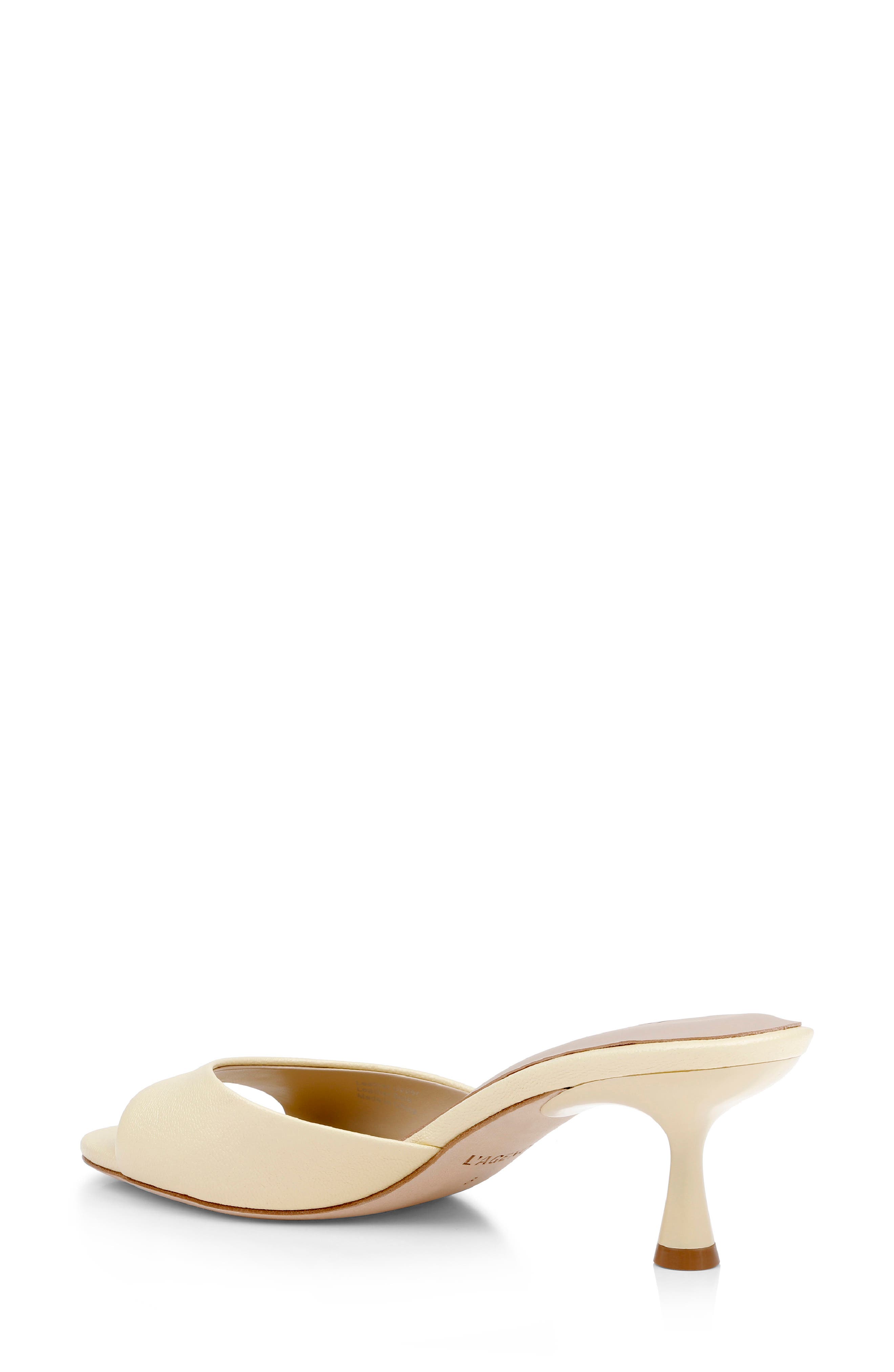 L'AGENCE Arleen Slide Sandal, Alternate, color, Lemon Leather