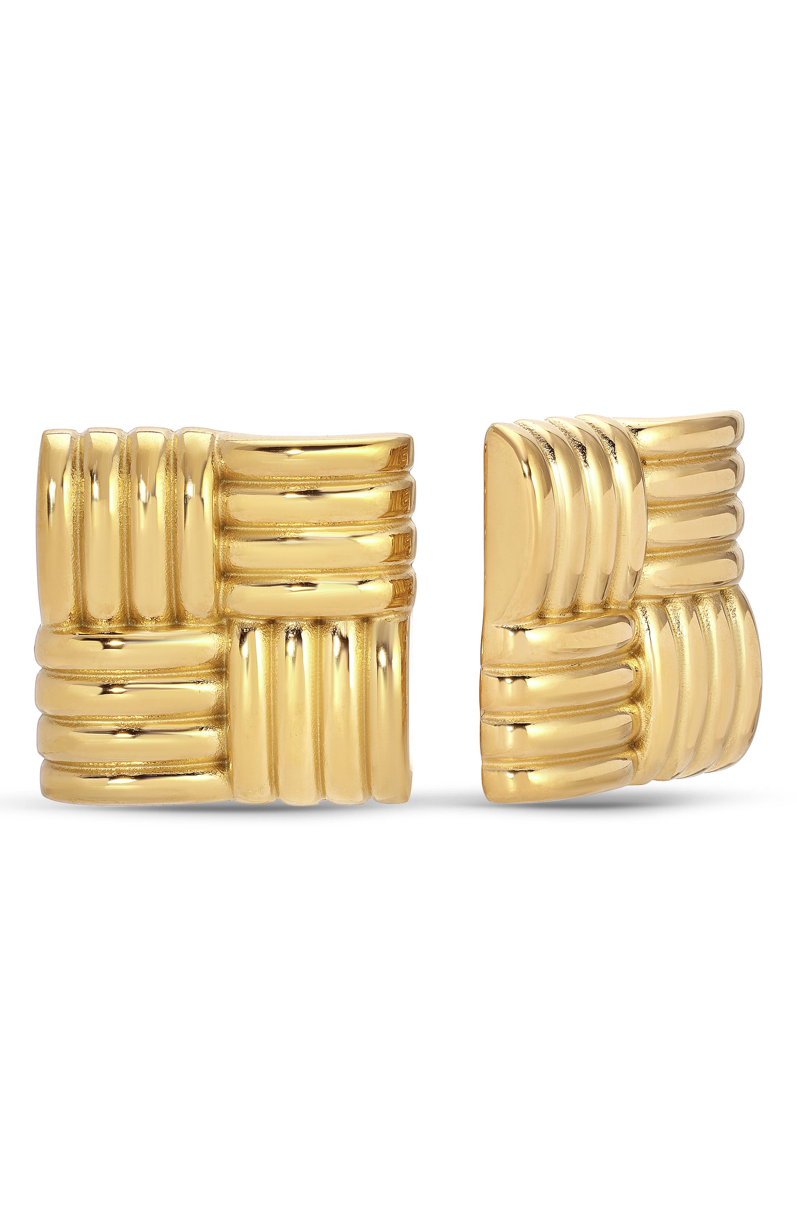 EYE CANDY LOS ANGELES Mateo Square Stud Earrings