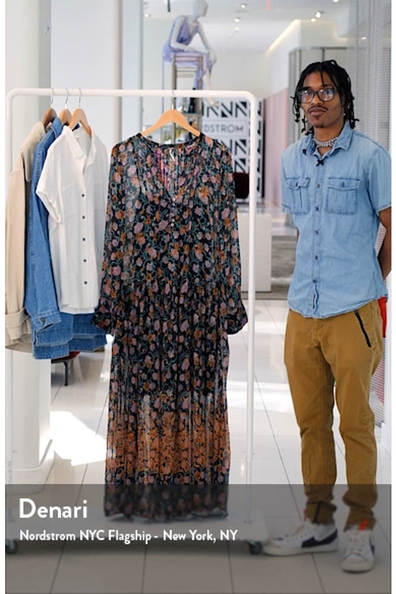 See It Through Floral Long Sleeve Maxi Dress video