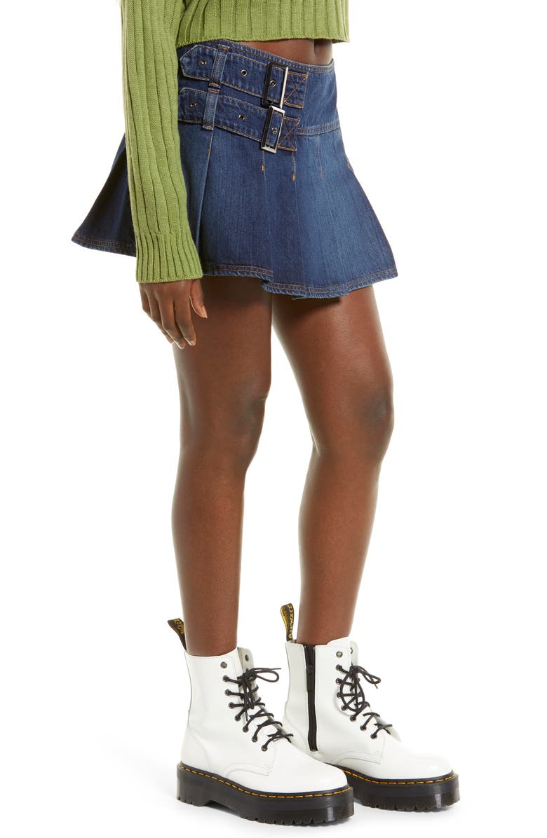 BDG Urban Outfitters Buckle Denim Miniskirt, Alternate, color, 
