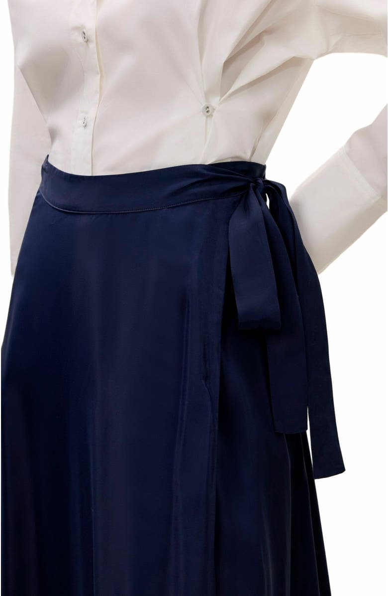Rebecca Taylor Irie Silky Skirt, Alternate, color, Navy
