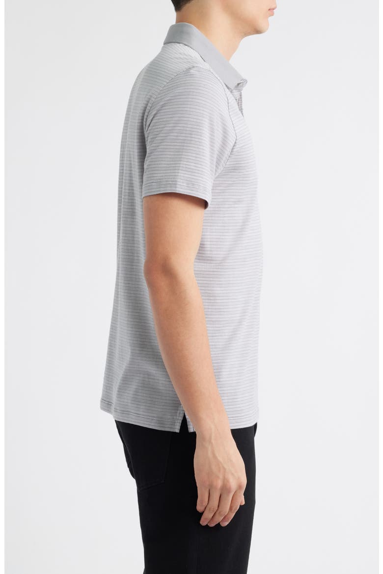 Maltese Stripe Polo, Alternate, color, GREY
