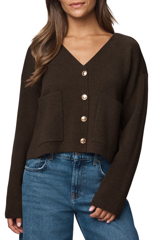 Splendid Libby Crop Cardigan In Brown