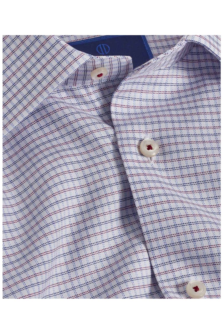 Regular Fit Micropattern Cotton Dress Shirt, Alternate, color, NAVY/ MERLOT