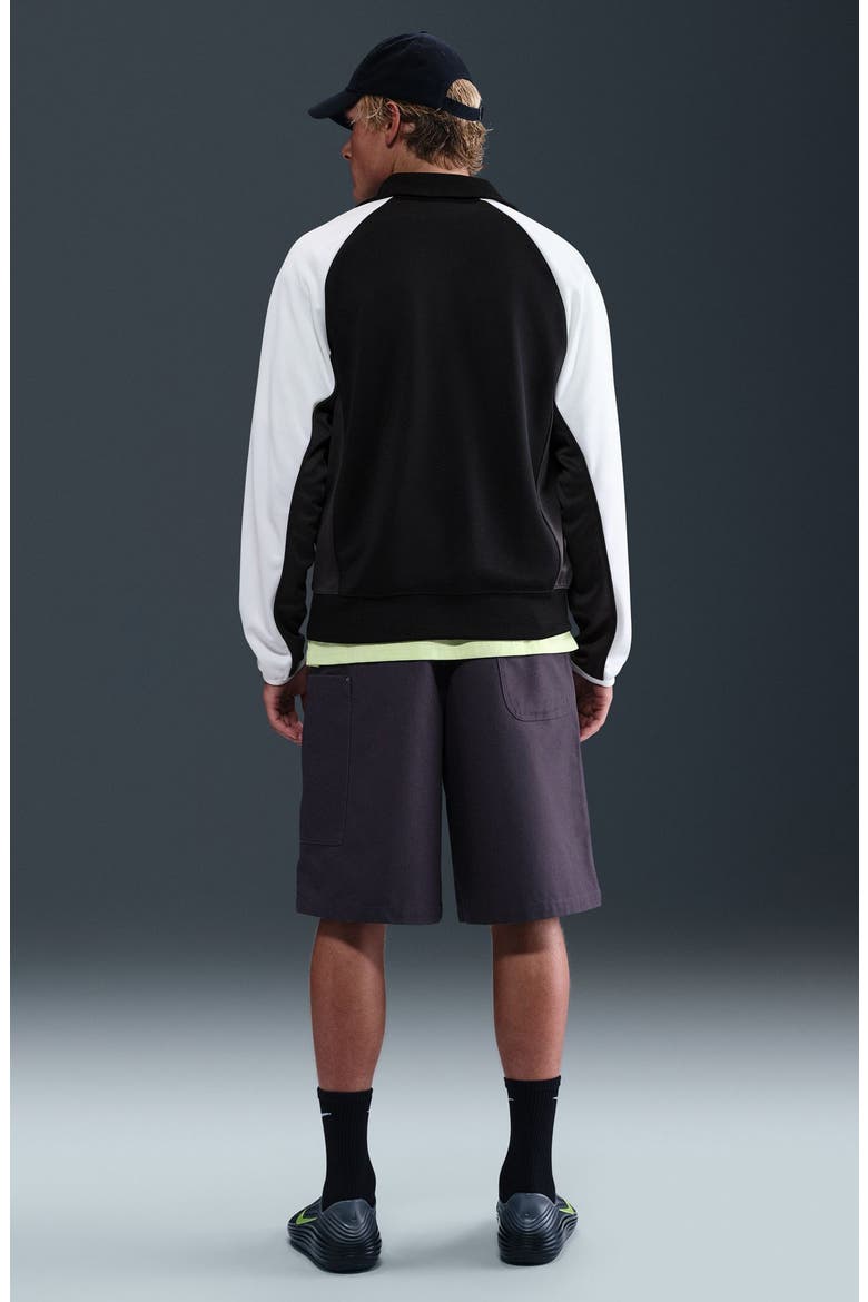 Air Full Zip Track Jacket, Alternate, color, BLACK/ WHITE