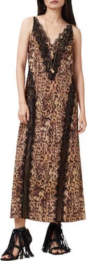 AllSaints Melia Lace Trim Slipdress