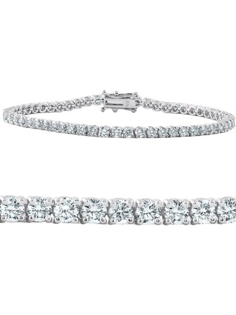 5Ct Diamond Tennis Bracelet 14k Gold Lab Grown 7"