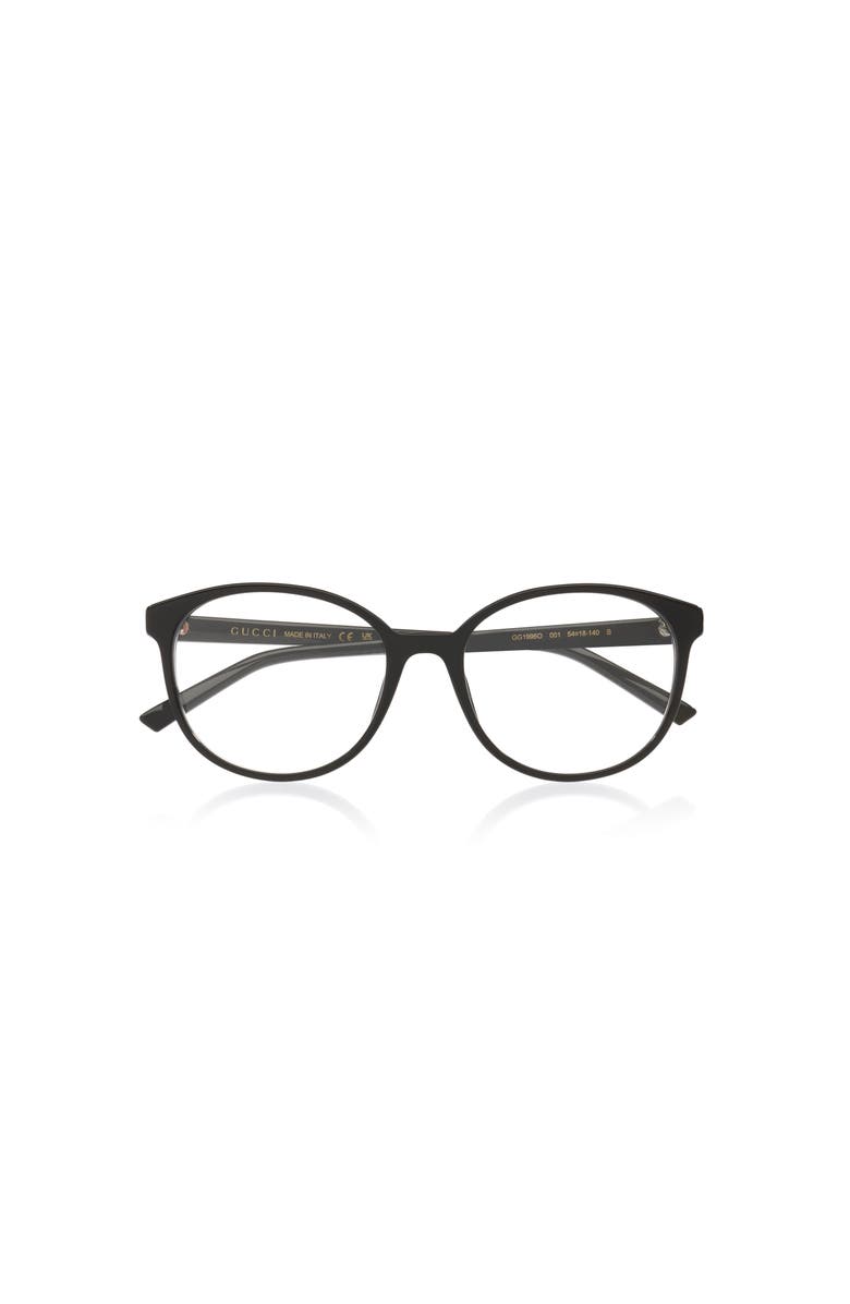 Gucci 54mm Round optical glasses, Alternate, color, Black
