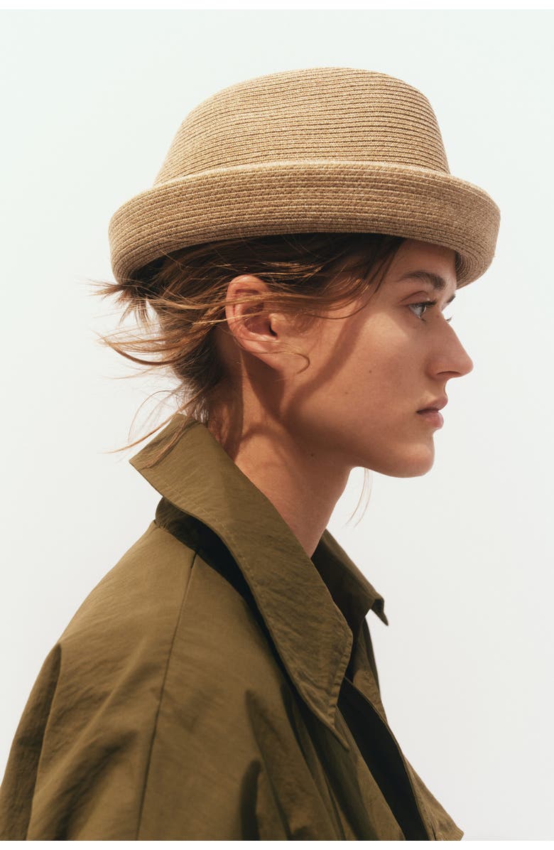 H&M Straw Hat, Alternate, color, Beige