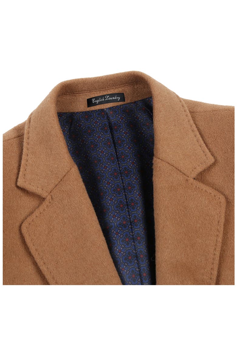 Wool Blend 3-Button 3/4 Length Top Coat, Alternate, color, CAMEL