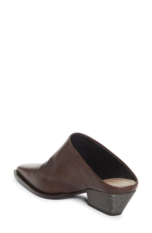 Brunello Cucinelli Western Leather Monili-heel Mules