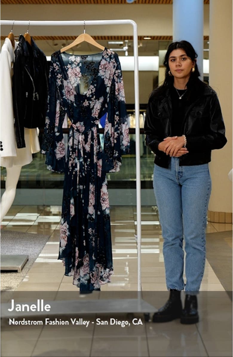 Jade Blossom Wrap Maxi Dress, sales video thumbnail