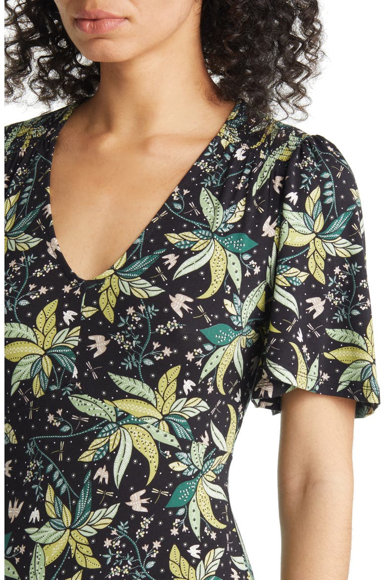 boden puff sleeve jersey midi dress (Women) Grouping:RevisedMD