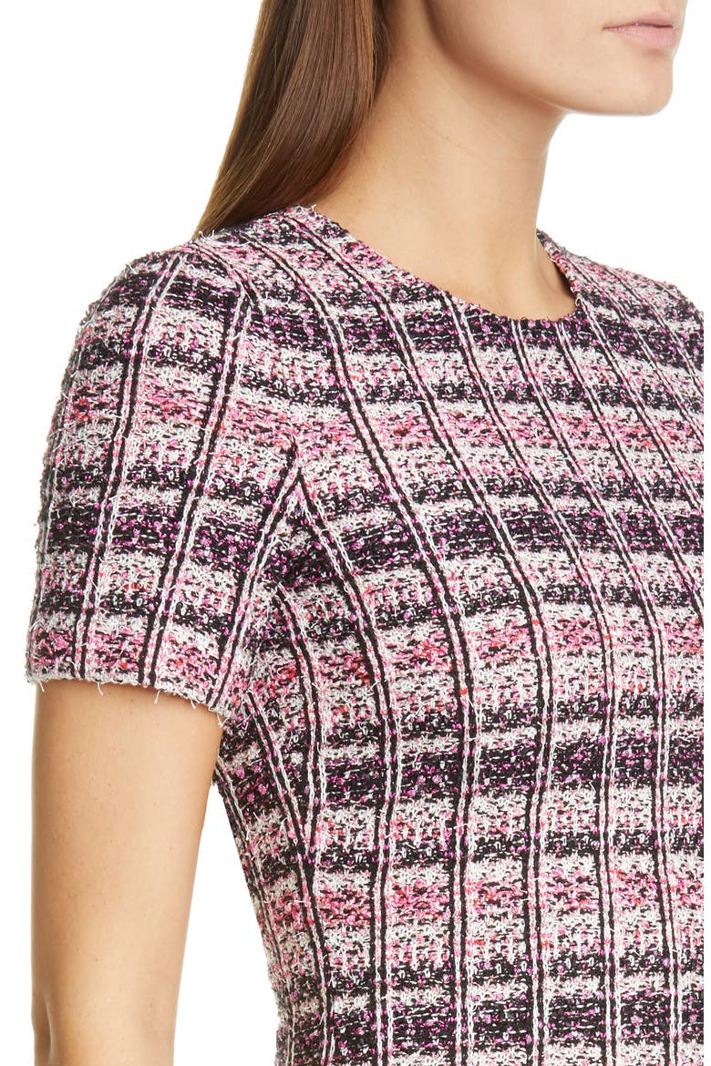 Monarch Textured Tweed Knit Sheath Dress, Alternate, color, CAMELLIA MULTI