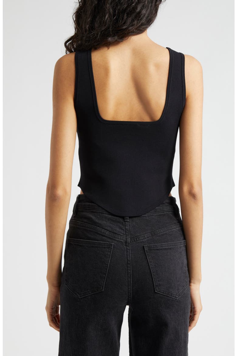 Saga Square Neck Tank, Alternate, color, BLACK/ GOLD