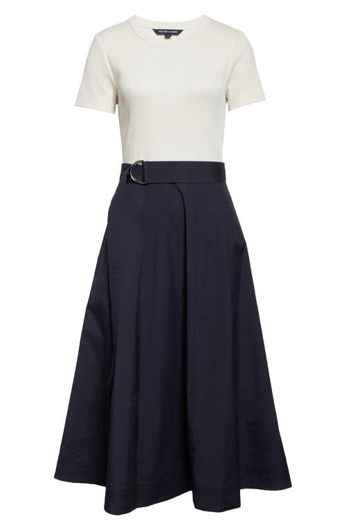Veronica Beard Facia Mixed Media Dress In Multi